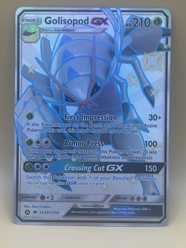 Pokémon Golisopod GX Hidden Fates Shiny Vault SC48/SV94 Near Mint