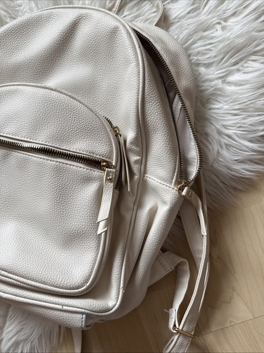Damen Rucksack, Kunstleder,farbe Beige - Bild 3 von 4