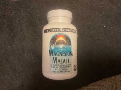 Source Naturals Magnesium Malate, Support Muscles and Energy 100 Caps 9/28