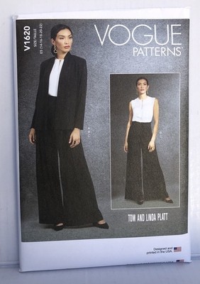Vogue Patterns V1620 Misses Jacket Top And Pants Sizes 14-22 New Uncut.