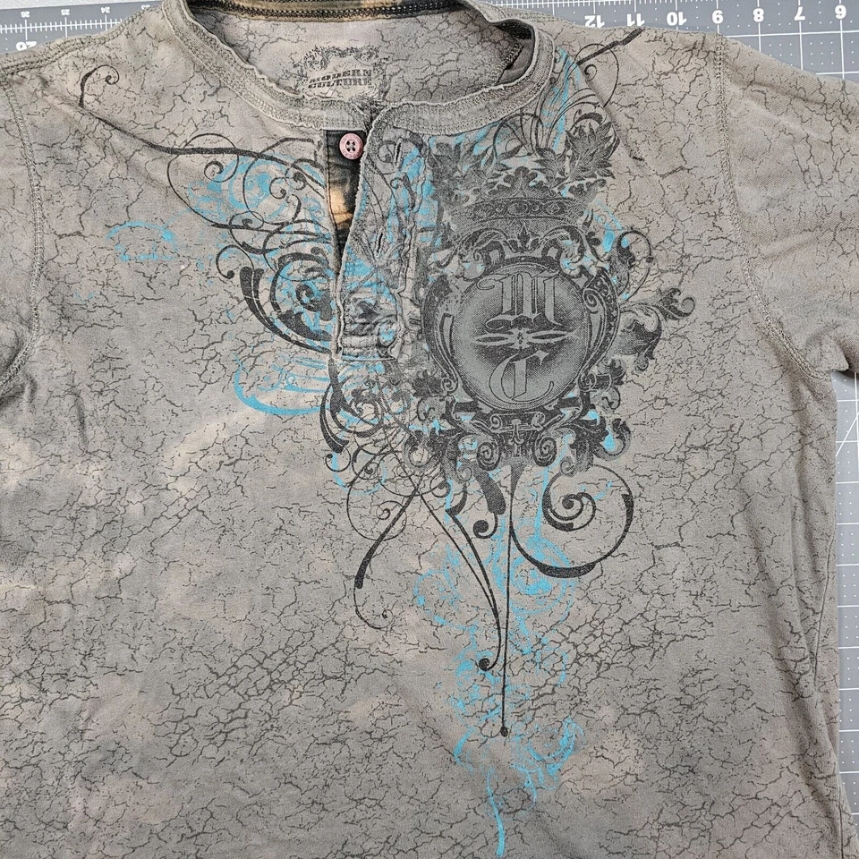 Camiseta Cultura Moderna Para Hombres XL Motociclista MMA Gótico Alta Costura Tatuaje Aflicción Estilo Foto 2 de 4