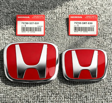 2pc Front Rear Badge Red H Emblem Fit 2008-2017 Honda Accord Ex Lx-p Ex-l 2pc Front Rear Badge Red H Emblem Fit 2008-2017 Honda Accord Ex Lx-p Ex-l