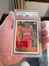 1996 Topps Basketball Allen Iverson Rookie Card #171. rookie card picture