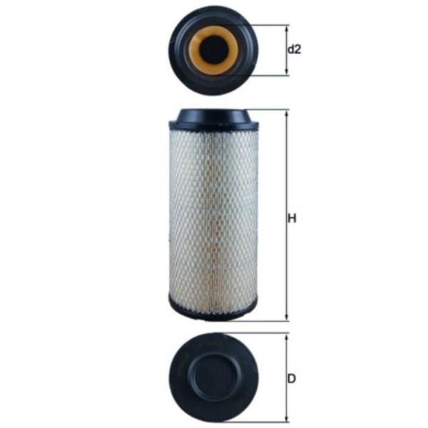 Luftfilter Mahle Lx 1687 Filter-image