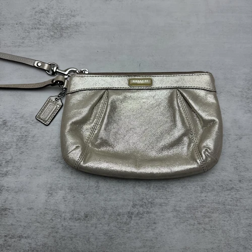 Coach Portafoglio da Polso Clutch Case Borsello Marsupio Metallizzato Lucido Rosa Interno