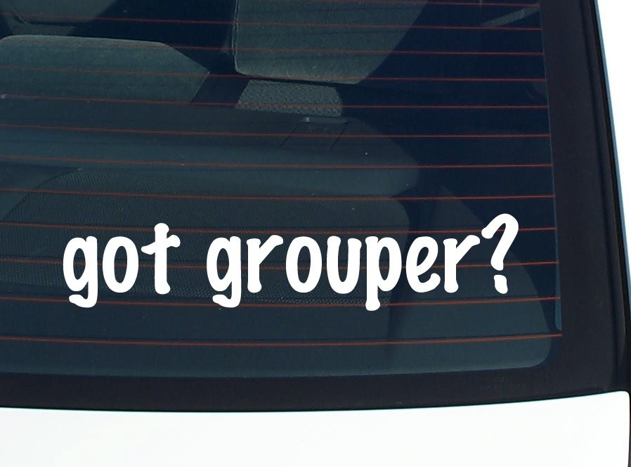 Got Grouper Funny Car Decal Bumper Sticker Vinyl Window Joke