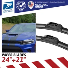 2Pcs Windshield Wiper Blades Size 24" & 21" Clear Advantage" Front Left & Right