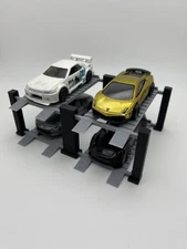 1:64 Scale 4 Post Lift 4 Car Garage Display 2 Tier For Diecast 