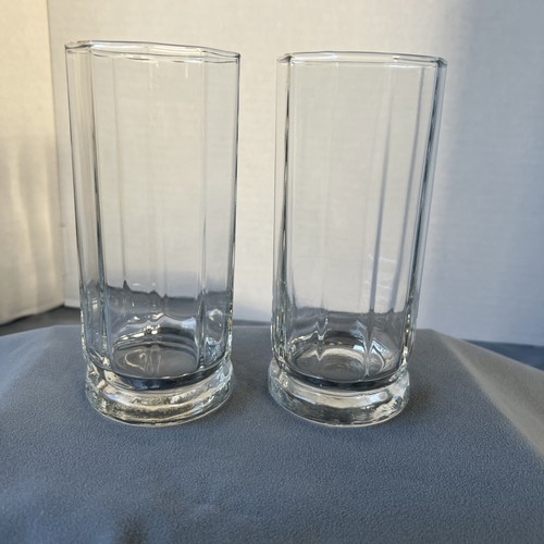 Lot of 2 Anchor Hocking ESSEX Clear Glass Tumblers 12 oz