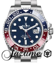 Rolex GMT-Master II Pepsi Red Blue Ceramic White Gold Oyster 126719BLRO NEW