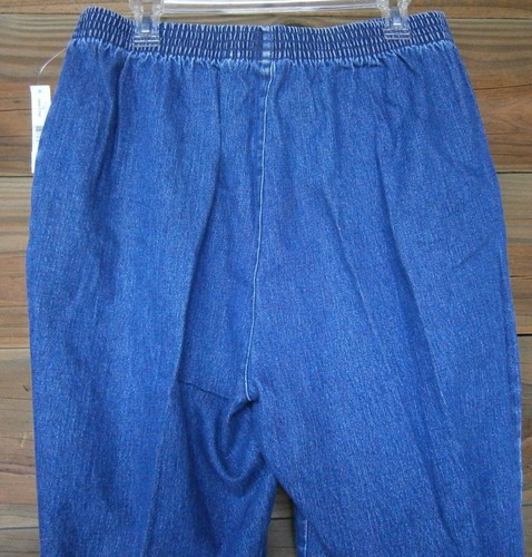 Kim Rogers Essentials Women's Dark Denim Jeans 18 Cotton 33-40x30 Elastic Waist - Picture 13 of 13