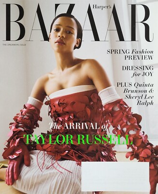 TAYLOR RUSSELL February 2023 HARPER'S BAZAAR Magazine QUINTA BRUNSON / +++