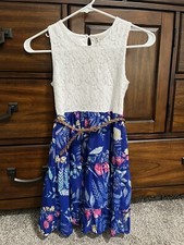 Knit Works girls dress w/belt sz 8