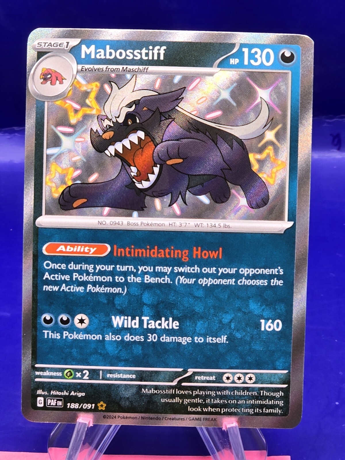 Pokémon TCG - Mabosstiff - 188/091 - SV: Paldean Fates - Near Mint/Mint