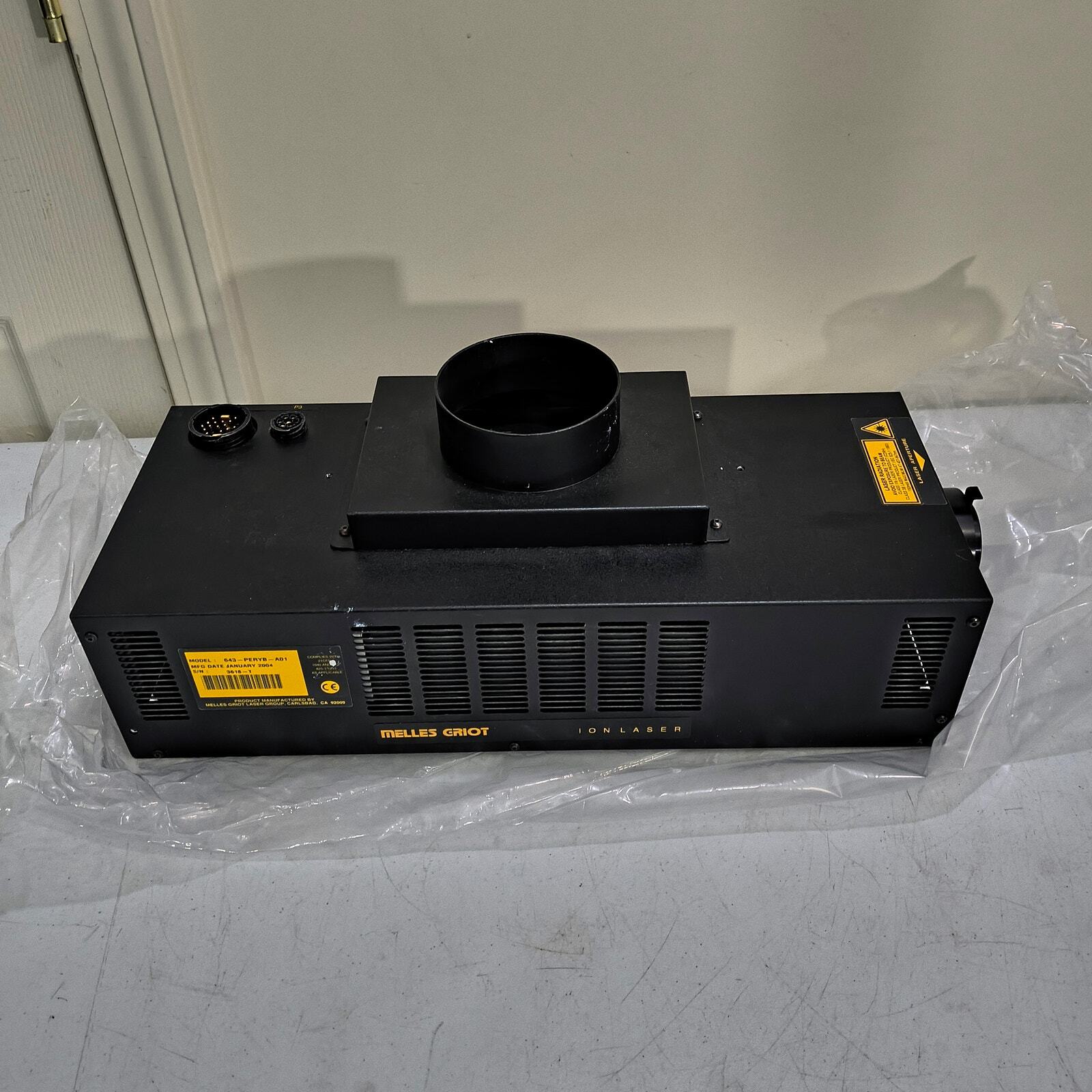Melles Griot Air Cooled Ion Laser System 643-PERYB-A01 In Box Needs Rebuild
