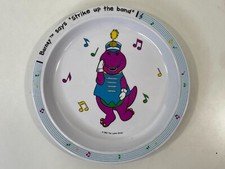 Vintage 1992 The Lyons Group Barney The Dinosaur 8" Plate "Strike Up The Band"