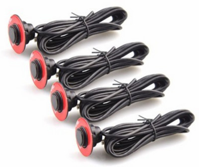 4PCS Flat Sensors Car Parking Sensor Reverse Backup Radar System Kit Adjustable