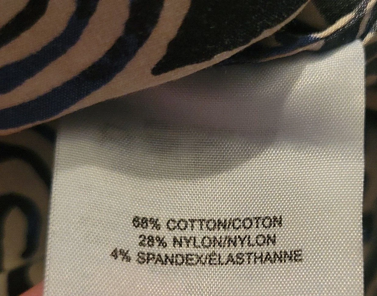 Tunica da spiaggia Tory Burch Midi da donna blu e bianca taglia 4 motivo floreale azteco