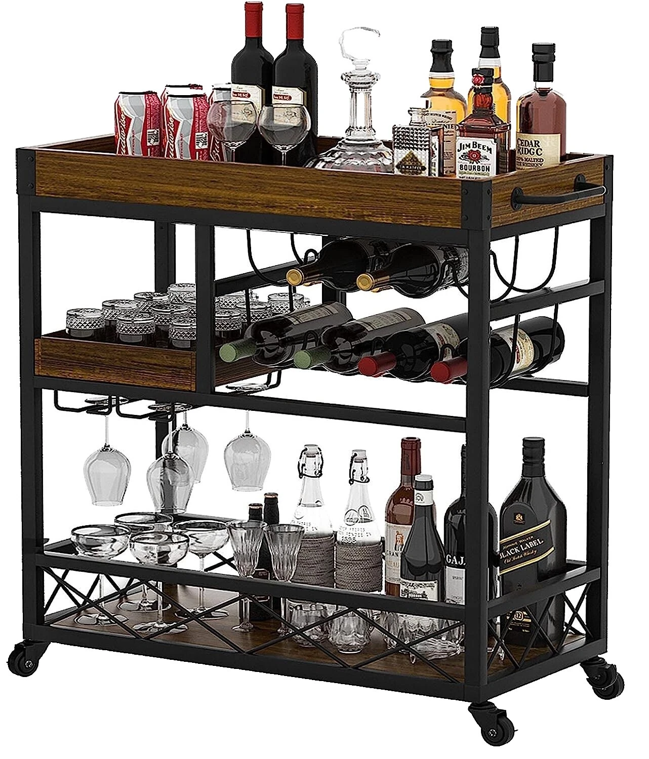 Brown Dining Room Bar Carts & Serving Carts