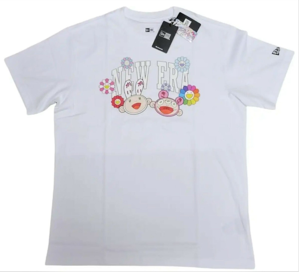MURAKAMI x New Era 'Kiki Kaikai (Arch)', 2022 SS Graphic Art T-Shirt M  Wht NWT