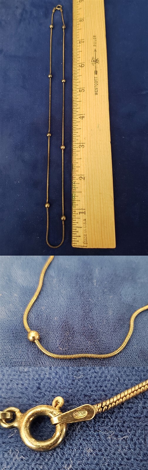 Solid 925 Sterling Silver Blackened Snake Ball Be… - image 1