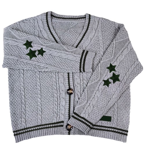 Taylor Swift Star Cardigan Folklore Knitted Cozy Lazy Cardigan Sweater Autumn - Picture 19 of 21
