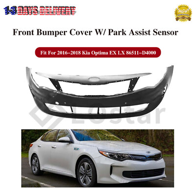 Front Bumper Cover With Sensor Holes For 2016-2018 Kia Optima EX LX Korea Built