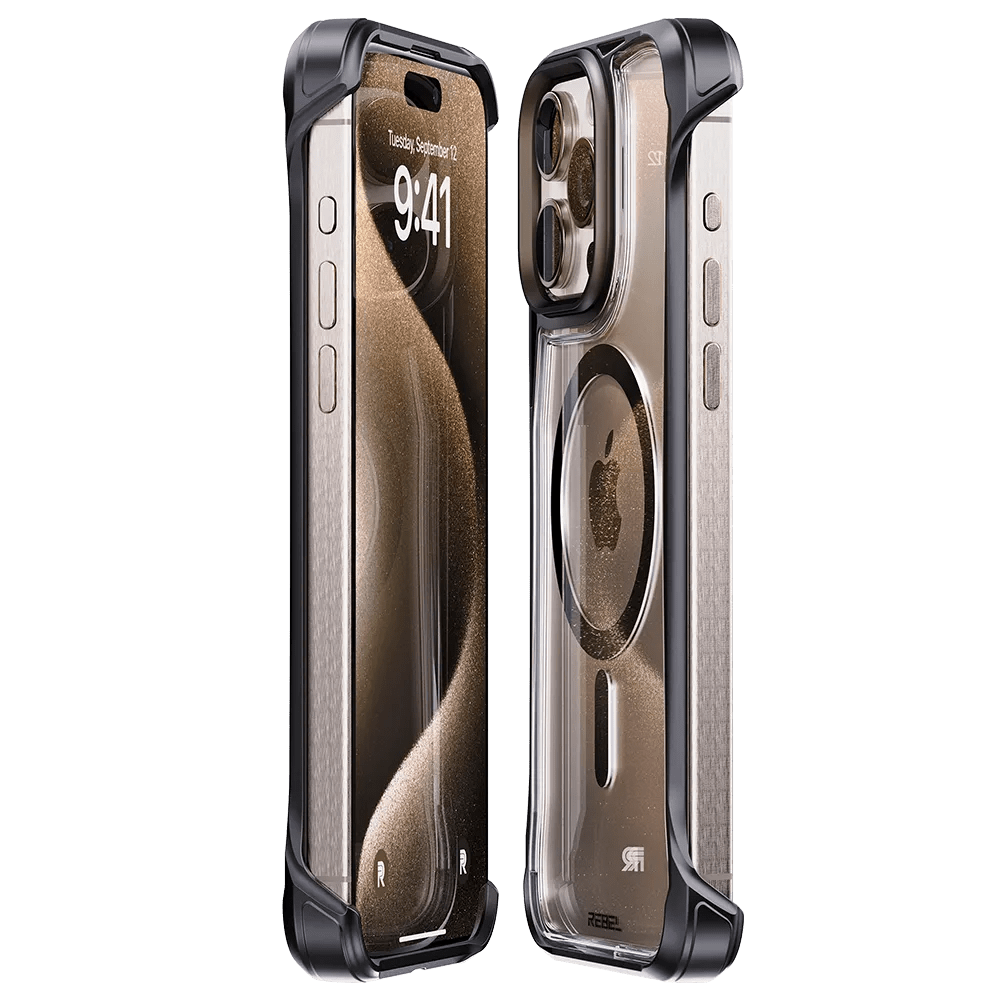 Phone Rebel FLEX Series Crystal Clear Bumper Case For iPhone 15 Pro Max