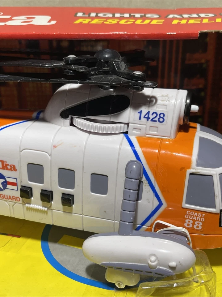 Vintage 2000 Tonka COAST GUARD LOS ANGELES 1428 Helicopter Lights And Sound - Image 3 of 4