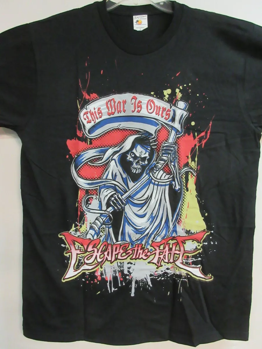 ESCAPE THE FATE OFFICIAL MERCH WAR IS OURS BAND MUSIC T SHIRT
