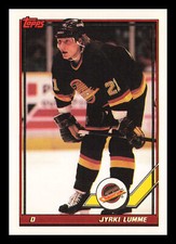 Jyrki Lumme #419 1991-92 Topps Vancouver Canucks Hockey