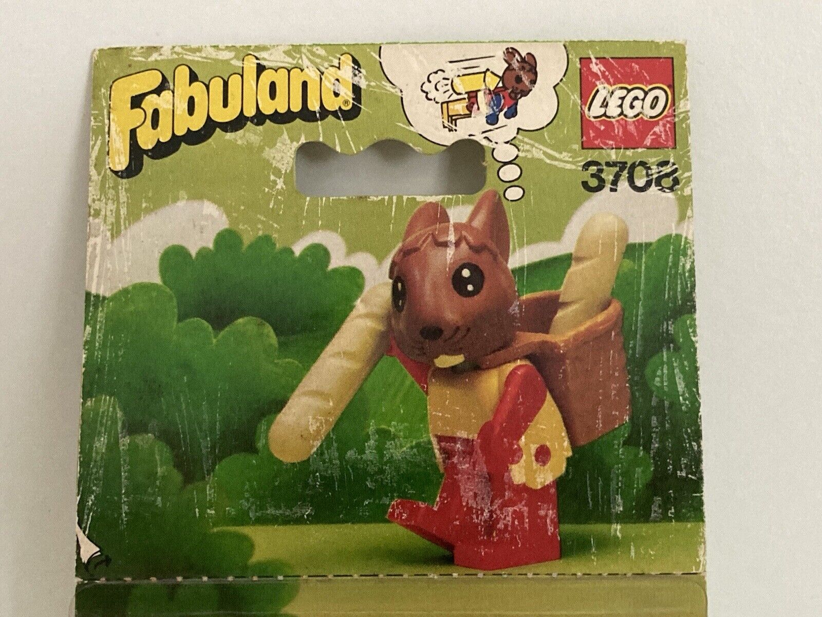 New 1982 Lego Fabuland 3708 Rufus Rabbit Bakers Boy Sealed Box MISB