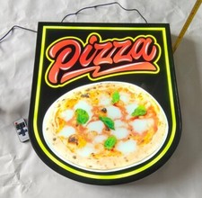 PIZZA Insegna LUMINOSA NEGOZIO LED APERTO VETRINA AVVISO PUBBLICITA PIZZA
