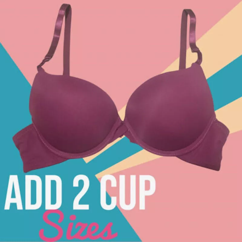 EXTREME DOUBLE PUSH UP, Add 2 Cup Sizes Push Up Bra FREE RETURNS