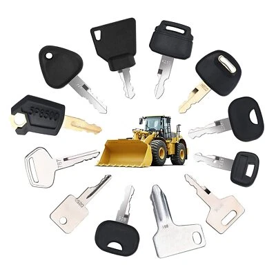 12PCS KEYS Master Key Ignition Set For Agricultural + Heavy Plant Machinery