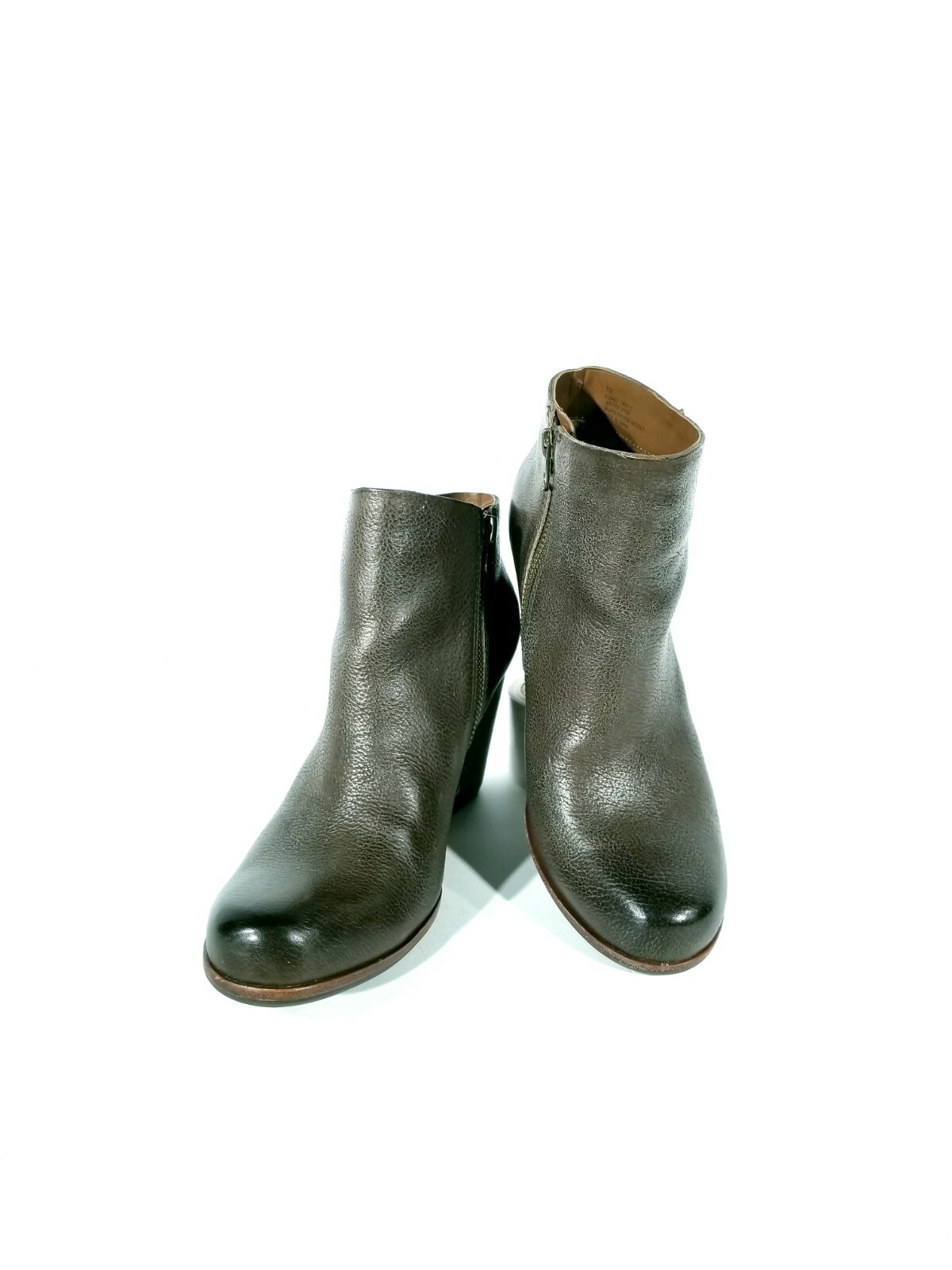 KorkEase Natalya Ankle Women's Size 7 Pebbled Brown Leather Wedge