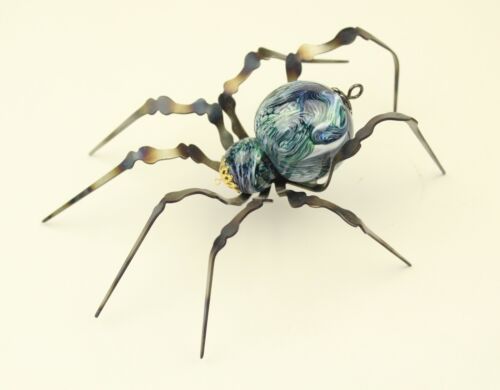 Stuart Abelman Spinne Glas Skulptur Figur Anhänger signiert & datiert 2021 - Bild 2 von 13