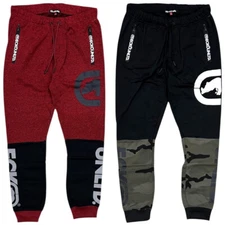 Ecko Unltd Men's Sweatpants Puff Print Colorblock Fleece Jogger