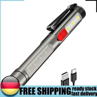 Portable LED Flashlight Rechargeable Emergency Medical Pen Light IPX5 Waterproof