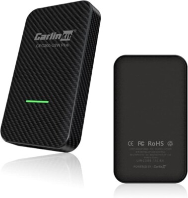 Carlinkit 3.0 Wireless CarPlay Adapter für werkseitig kabelgebundene CarPlay Fahrzeuge, rote Benutzeroberfläche