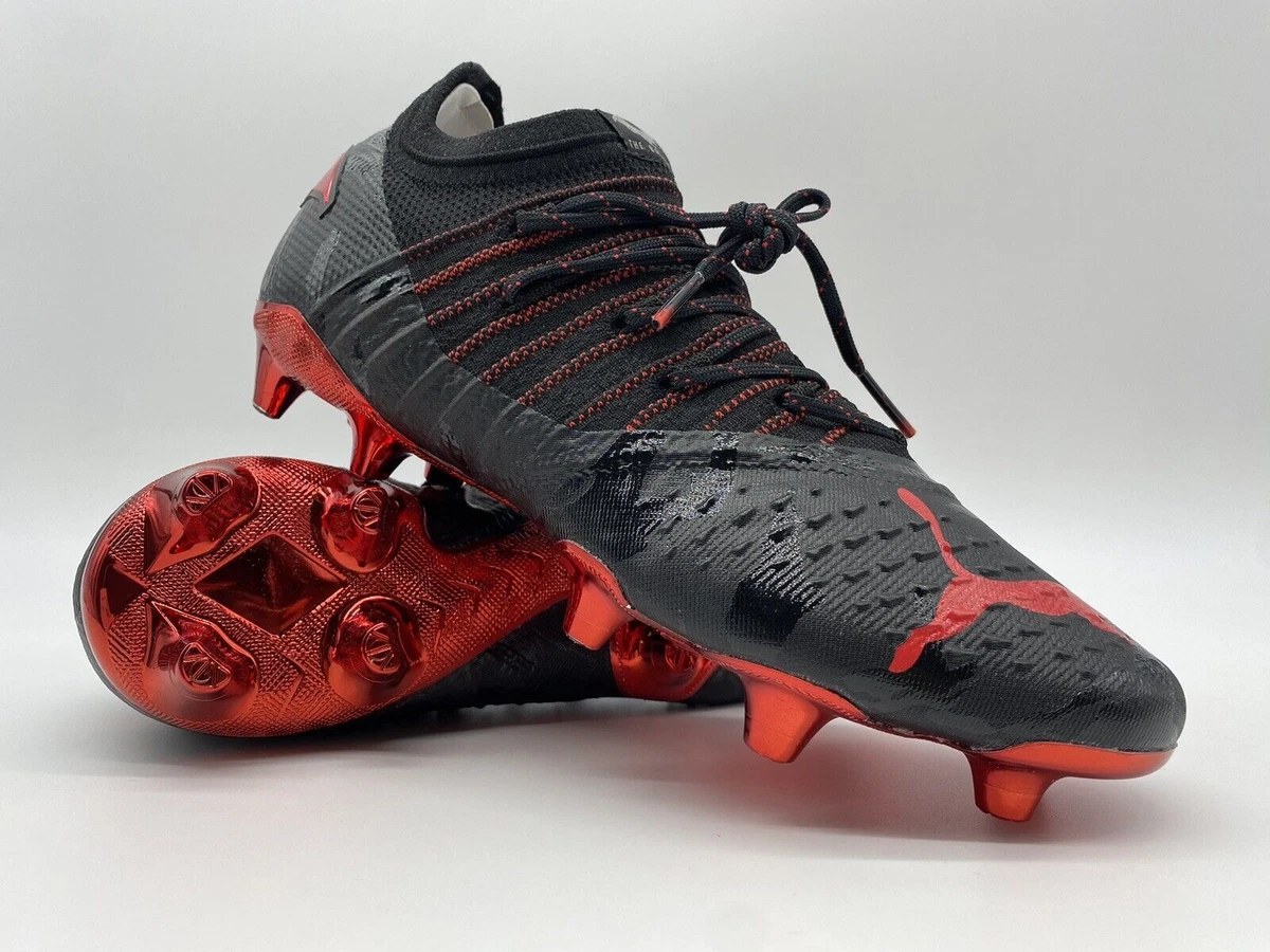 Puma Mens Rare Future Z 1.3 Batman FG/AG 10651 01 Black Red Soccer Cleats