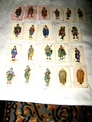 21 x 1916 Merry England Studies W.D. & H.O. Wills Three Castles Cigarette Cards