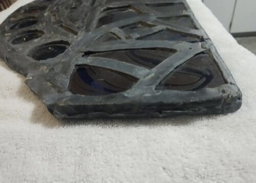 Antique ARCHED TRANSOM LEADED, JEWELED GLASS WINDOW PLS READ DESCRIPTION - Picture 4 of 23