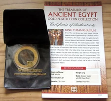 COOK ISLANDS 2013 DOLLAR, King Tutankhamun - Treasures of Ancient Egypt + Certif