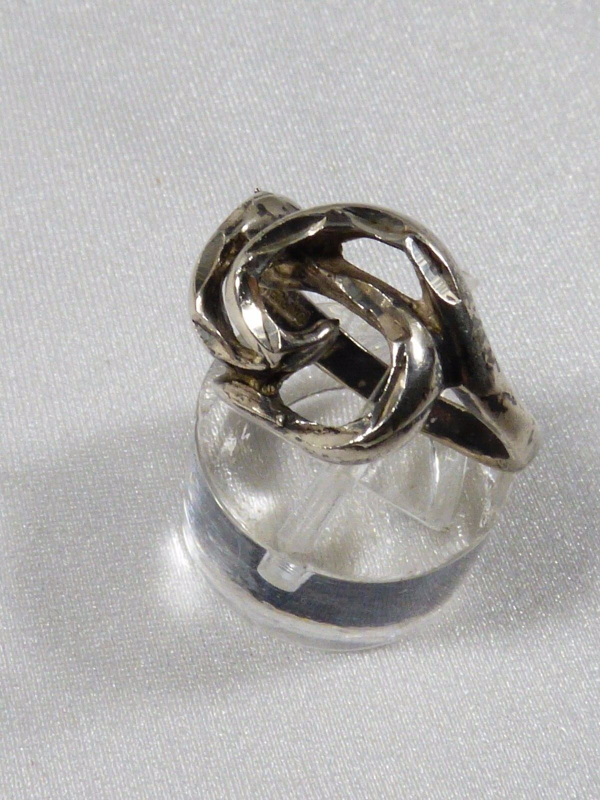 Swirl Harmony .925 Sterling Silver Band Ring - Ornate Oxidized Pattern, Handmade In Thailand - View #3