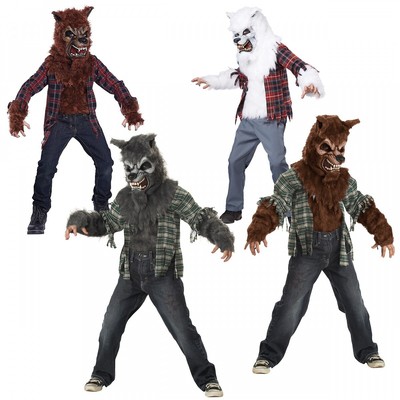 Werewolf Costume For Kids Scary Halloween Monster Fancy Dress Ebay