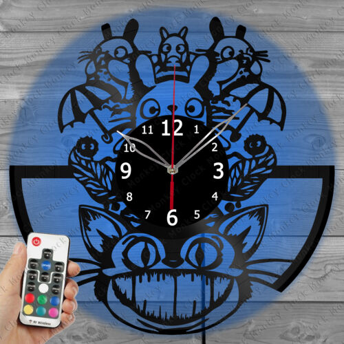 Horloge vinyle DEL studio Ghibli vinyle lumière disque horloge murale décoration maison 3427 - Photo 1/12