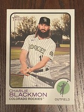 Charlie Blackmon 2022 Topps Heritage 1973 Topps Box Toppers Oversized  #OB-CB