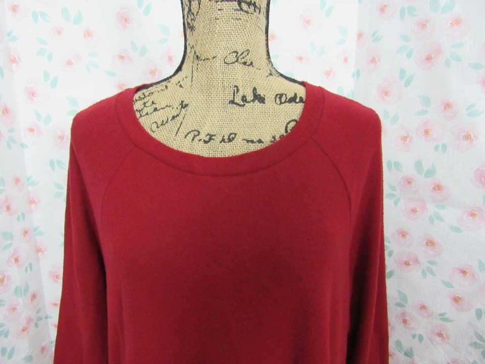 TRESICS, SUÉTER JERSEY MUJER NUEVO ROJO/NEGRO POLI BL MANGA LARGA, TALLA 2X Foto 2 de 4