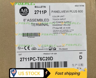New Sealed Allen Bradley 2711PC-T6C20D  Plus Compact 600 Touch Col
